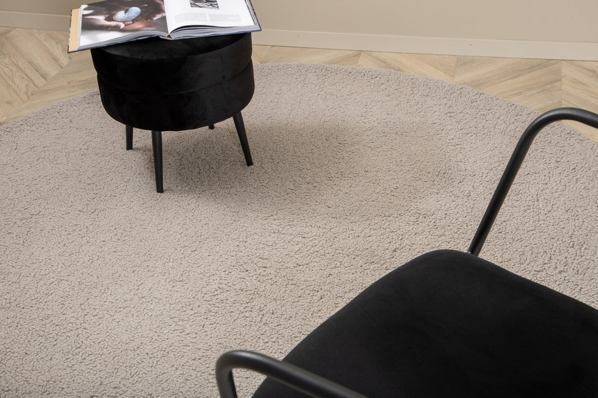 Teddy Runda Mattor ⌀200 Grå