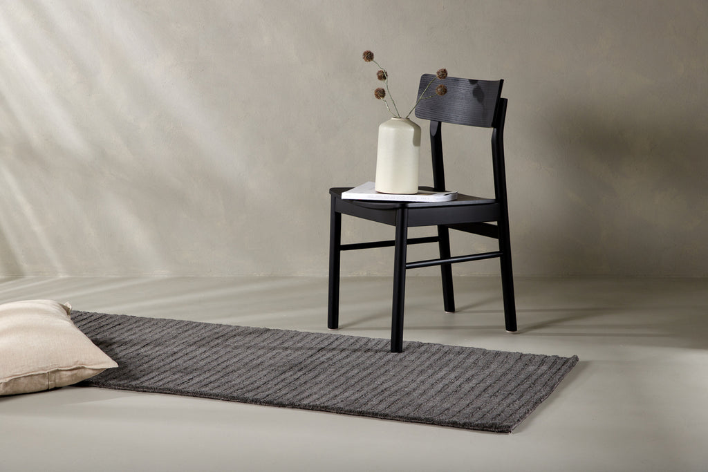 Milton Rektangulära Mattor 200 x 70 Mörkgrå