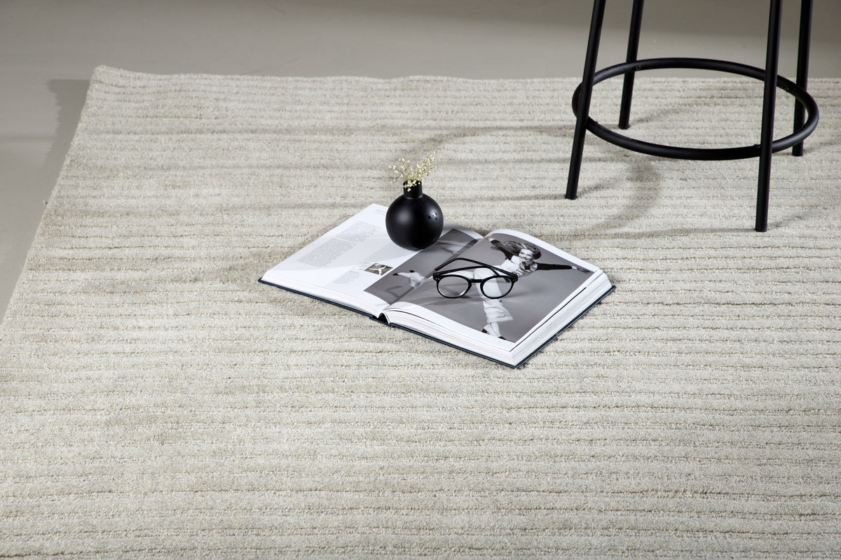 Milton Rektangulära Mattor 230 x 160 Ljusgrå