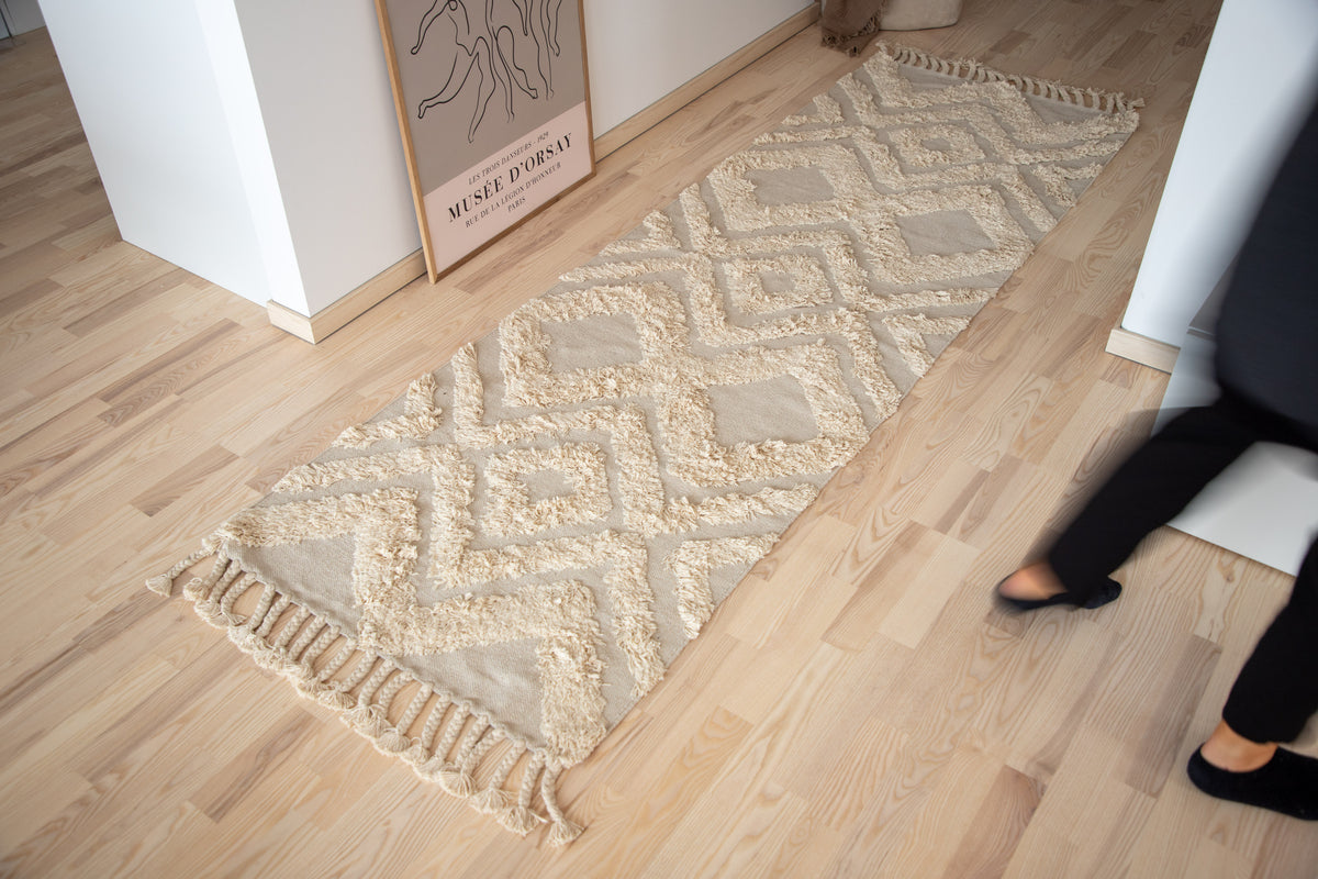 Hilma Rektangulära Mattor 250 x 80 Beige