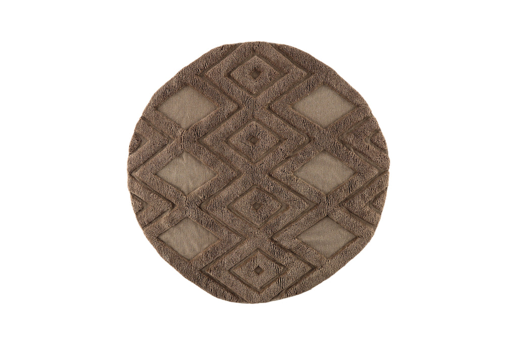 Dahlia Runda Mattor ⌀200 Mörkbrun