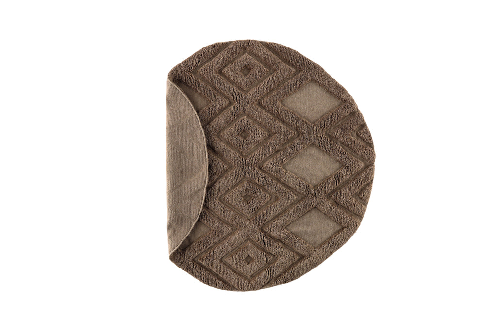 Dahlia Runda Mattor ⌀200 Mörkbrun