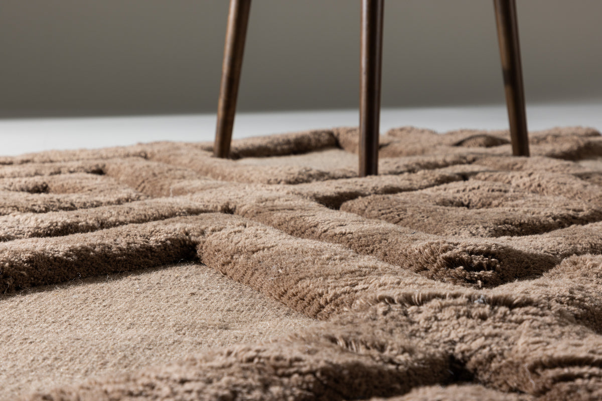 Dahlia Runda Mattor ⌀200 Mörkbrun