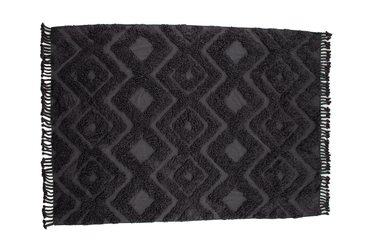 Hilma Rektangulära Mattor 300 x 200 Mörkgrå