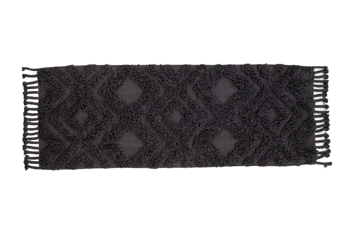 Hilma Rektangulära Mattor 200 x 70 Mörkgrå