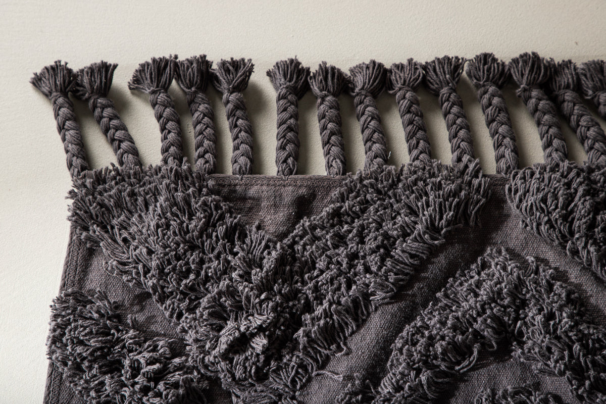 Hilma Rektangulära Mattor 200 x 70 Mörkgrå