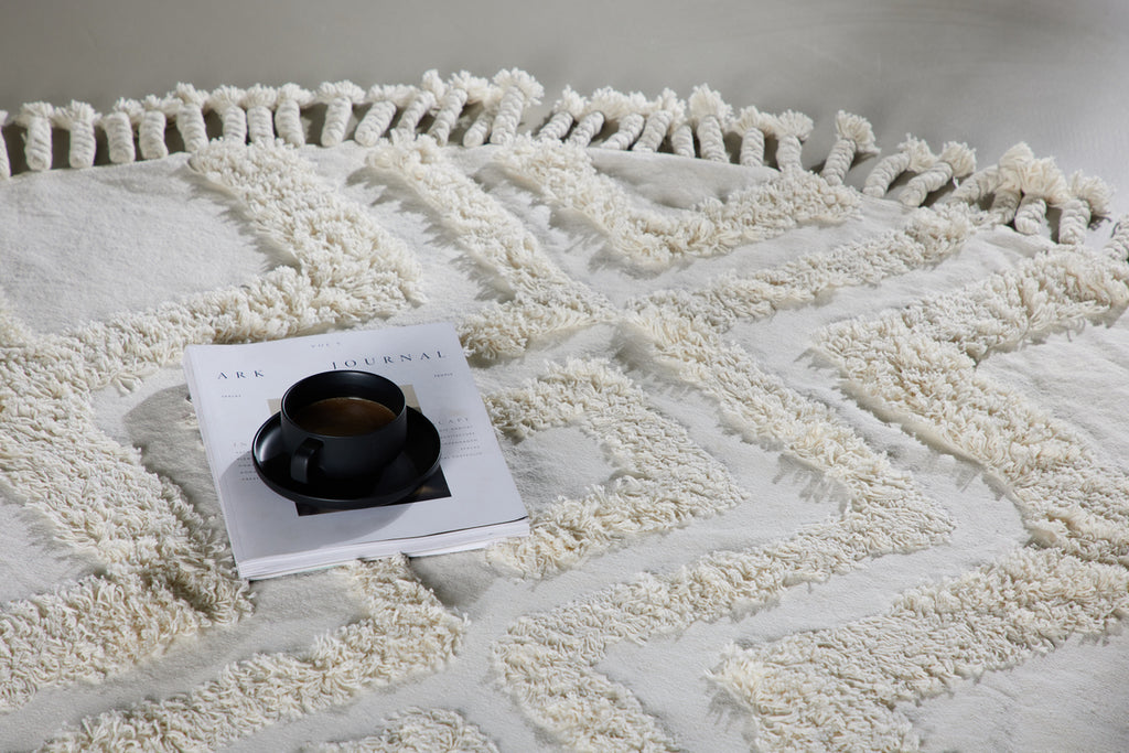 Hilma Runda Mattor ⌀200 Vit