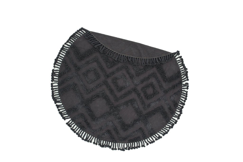 Hilma Runda Mattor ⌀200 Mörkgrå