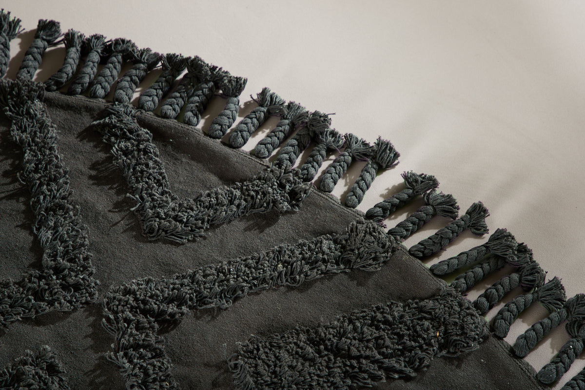 Hilma Runda Mattor ⌀200 Mörkgrå