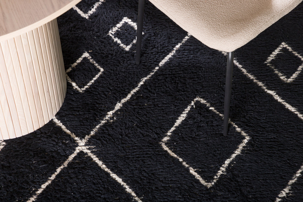 David Rektangulära Mattor 300 x 200 Svart