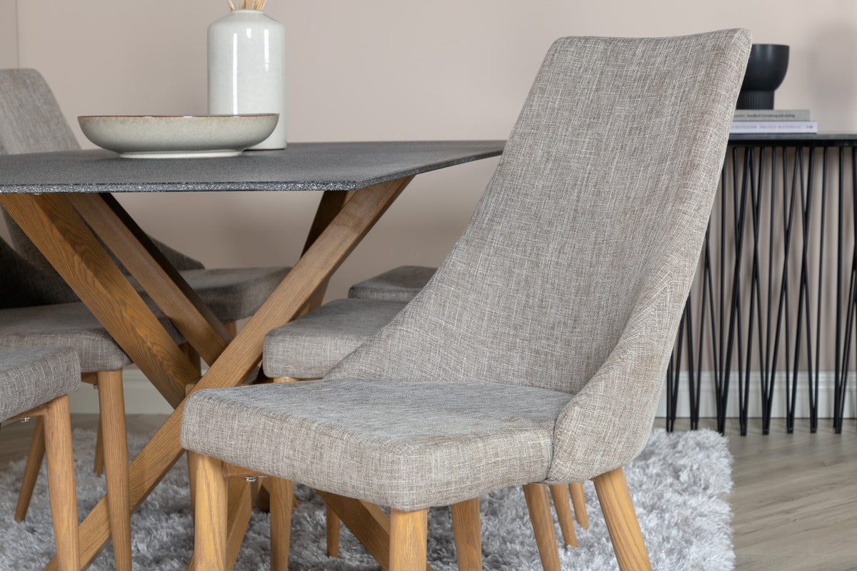 Leone Matstolar 2-pack Ljusgrå