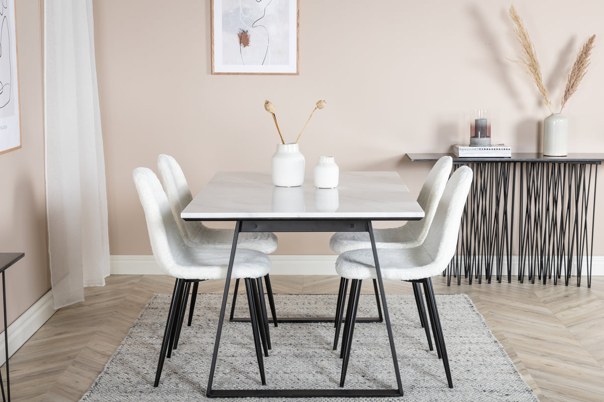 Estelle Rektangulära Matbord 140 x 90 Svart