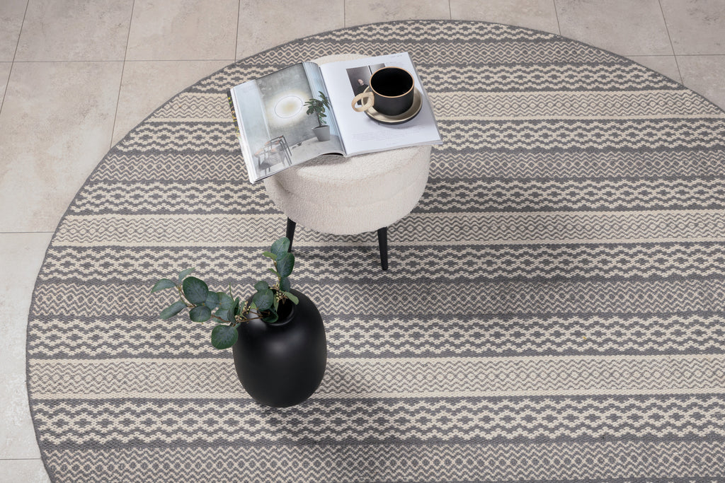 Sishu Runda Mattor ⌀200 Ljusgrå