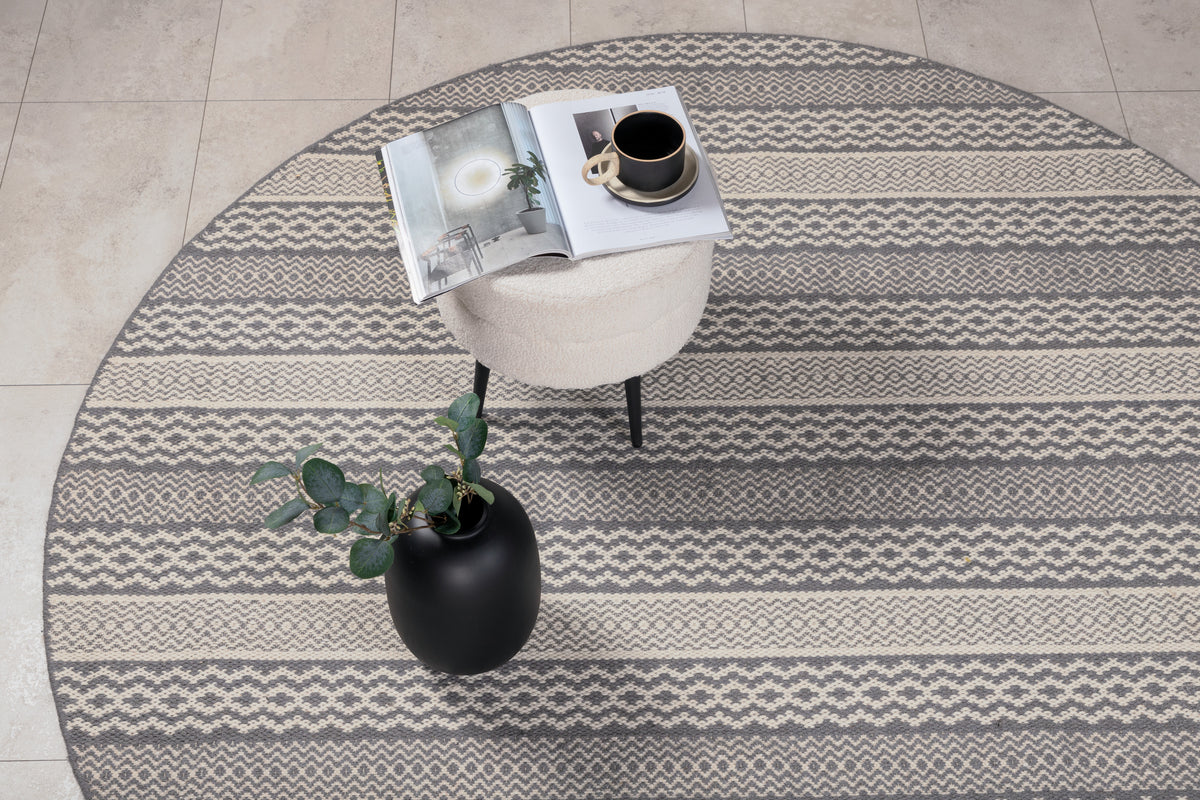 Sishu Runda Mattor ⌀200 Ljusgrå