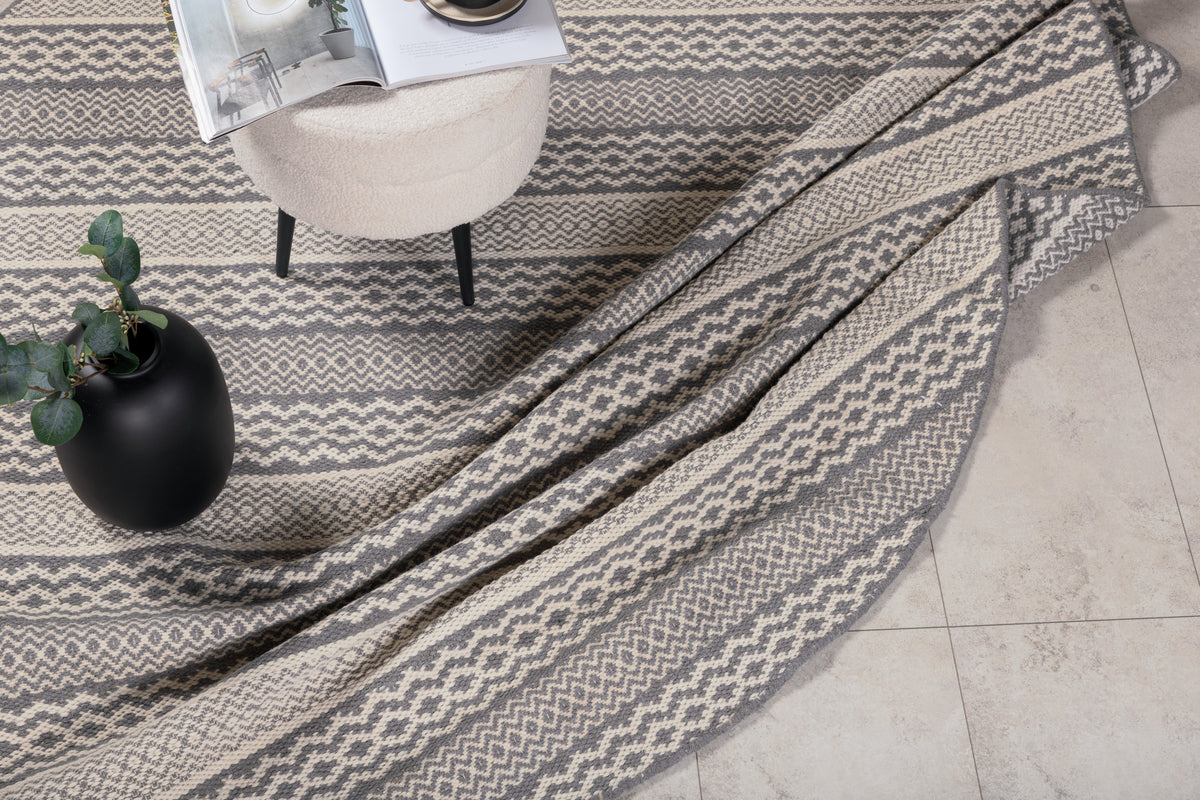 Sishu Runda Mattor ⌀200 Ljusgrå