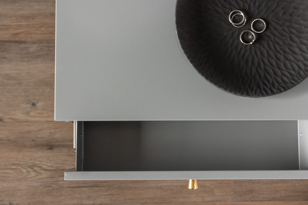 Bakal Sidobord 43 x 41 Ljusgrå