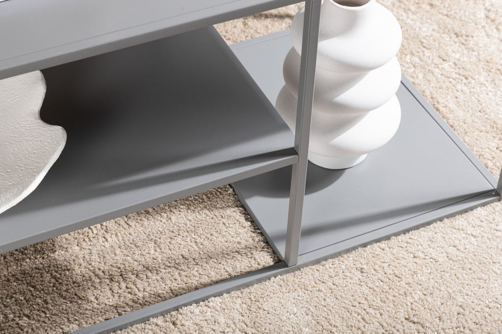 Staal Sidobord 120 x 50 Ljusgrå