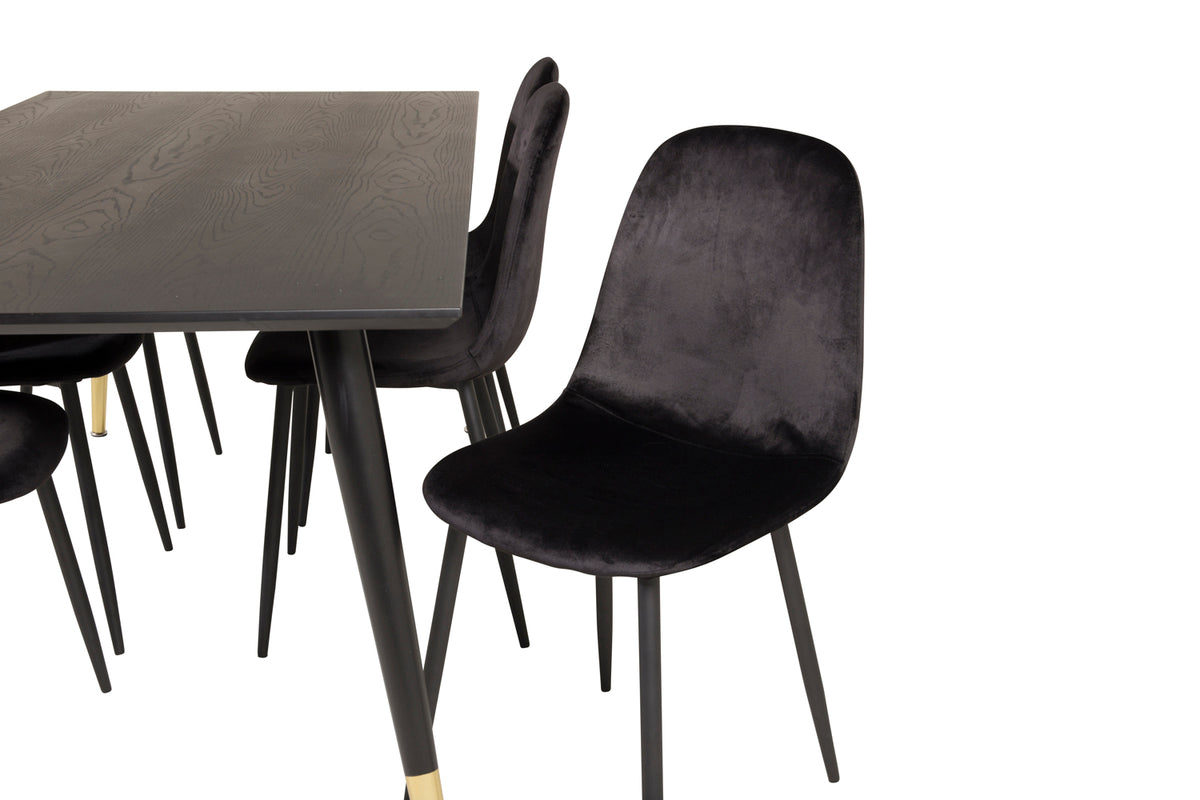 Dipp Rektangulära Matbord 180 x 90 Svart