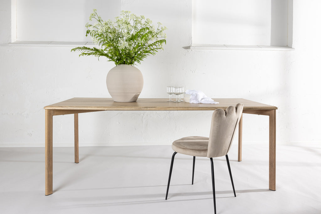 Damon Rektangulära Matbord 200 x 90 Vitputsad