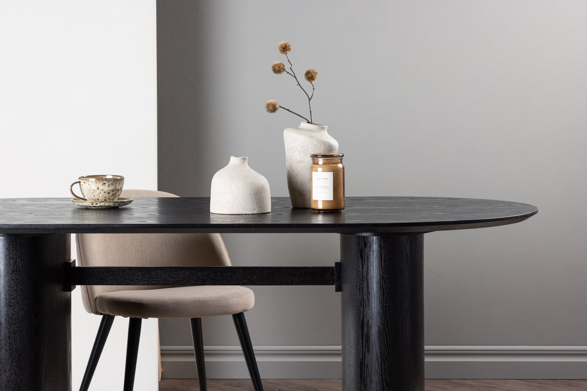 Isolde Ovala Matbord 180 x 90 Svart