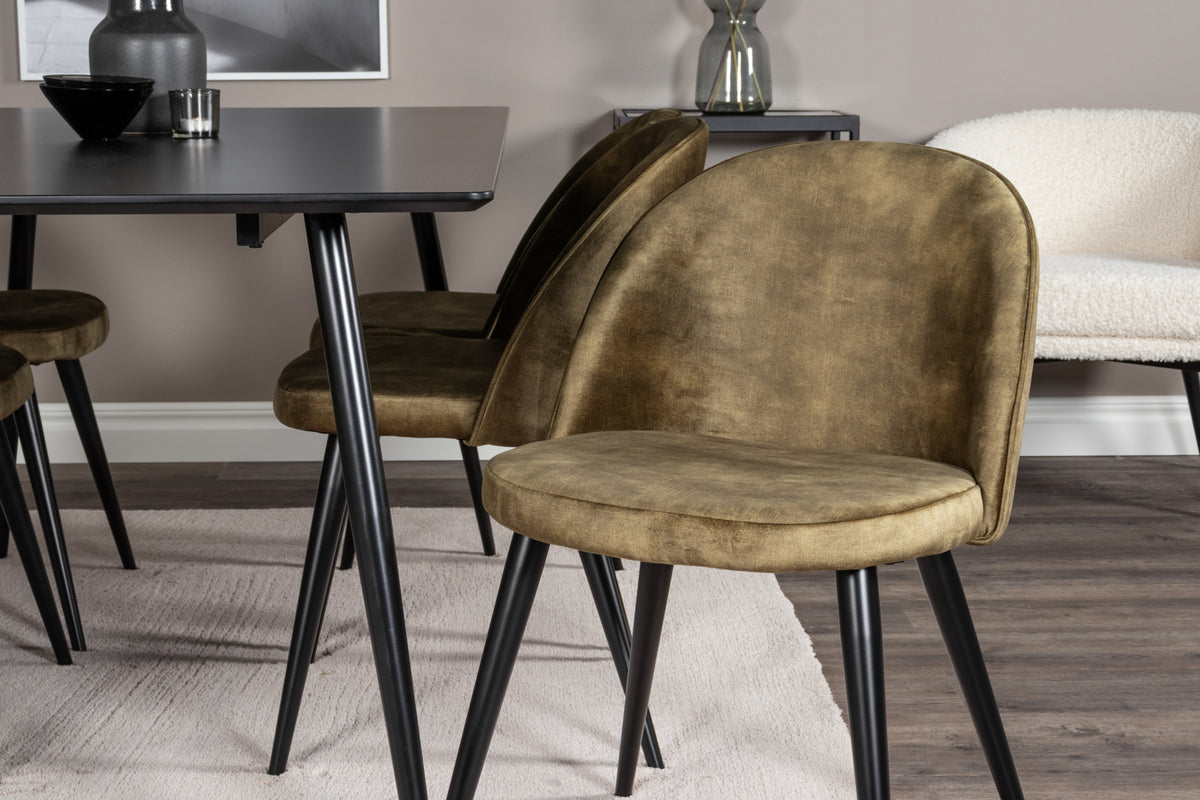 Velvet Matstolar 2-pack Grön