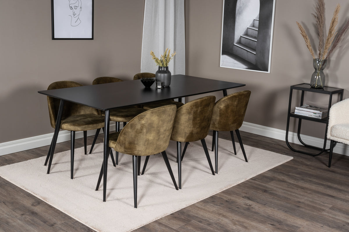 Velvet Matstolar 2-pack Grön