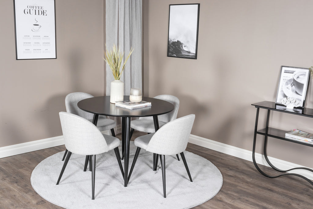 Velvet Matstolar 2-pack Grå