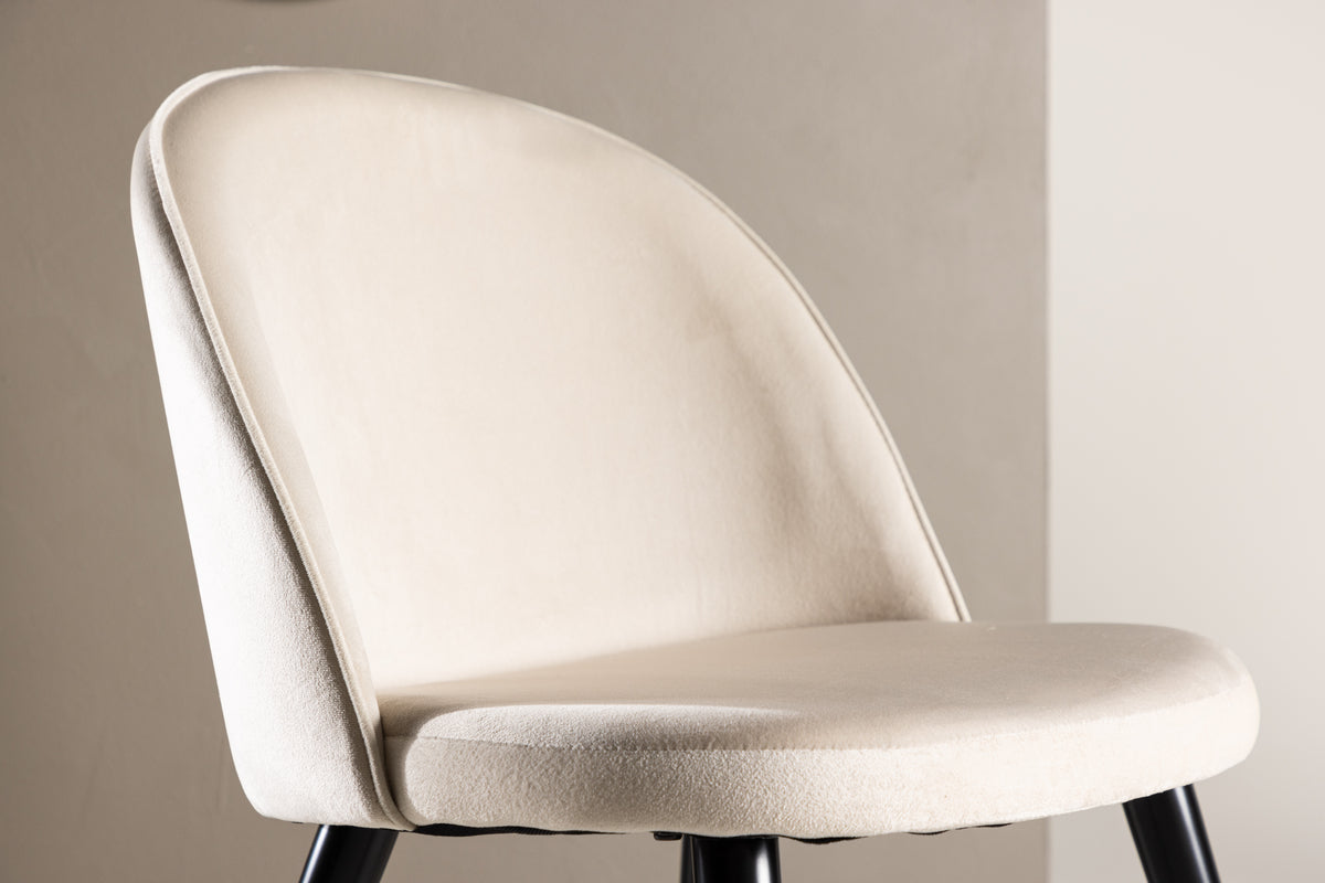 Velvet Matstolar 2-pack Beige