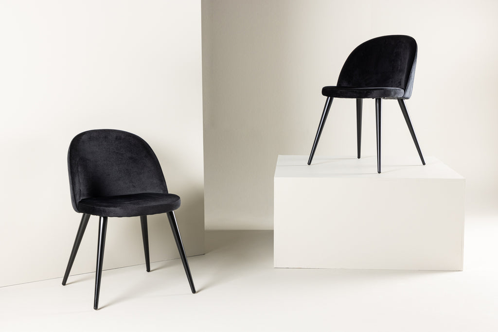 Velvet Matstolar 2-pack Svart