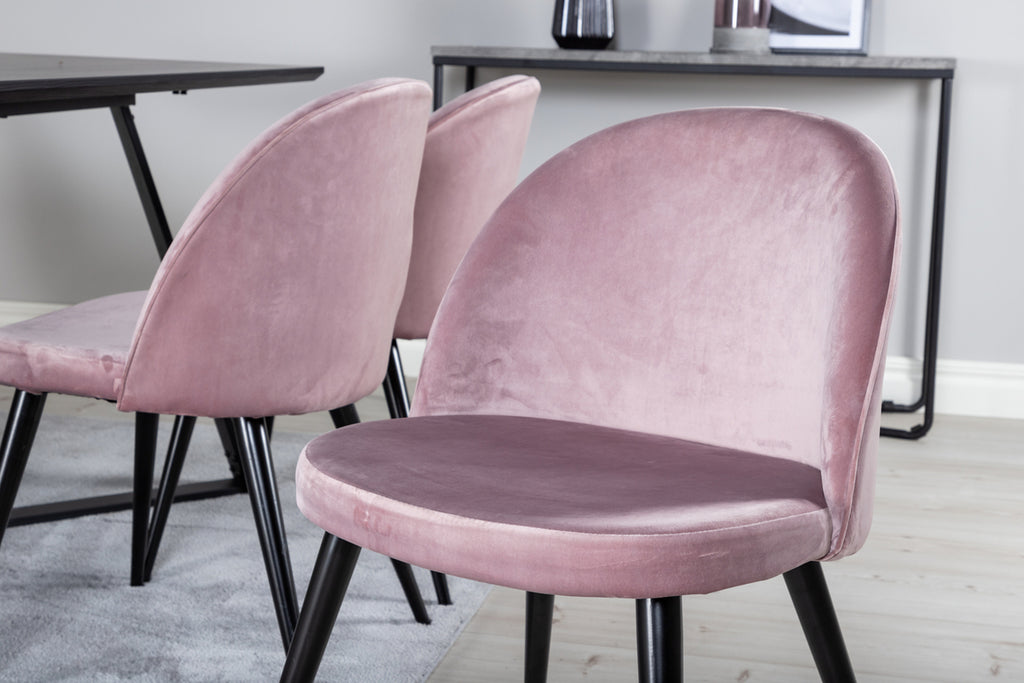 Velvet Matstolar 2-pack Gammelrosa