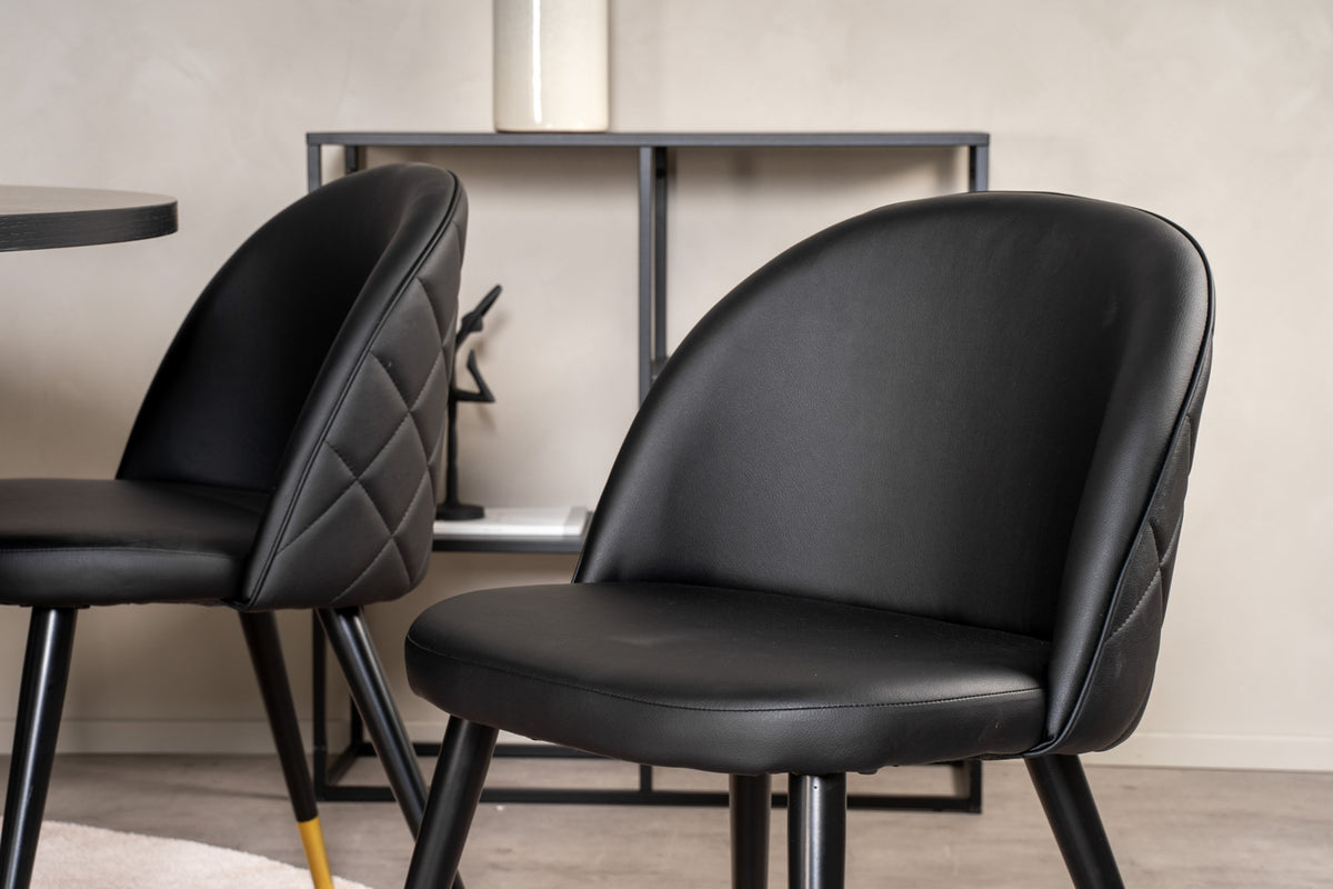 Velvet Matstolar 2-pack Svart