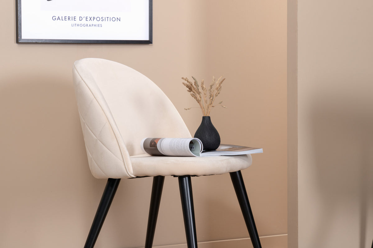 Velvet Matstolar 2-pack Beige