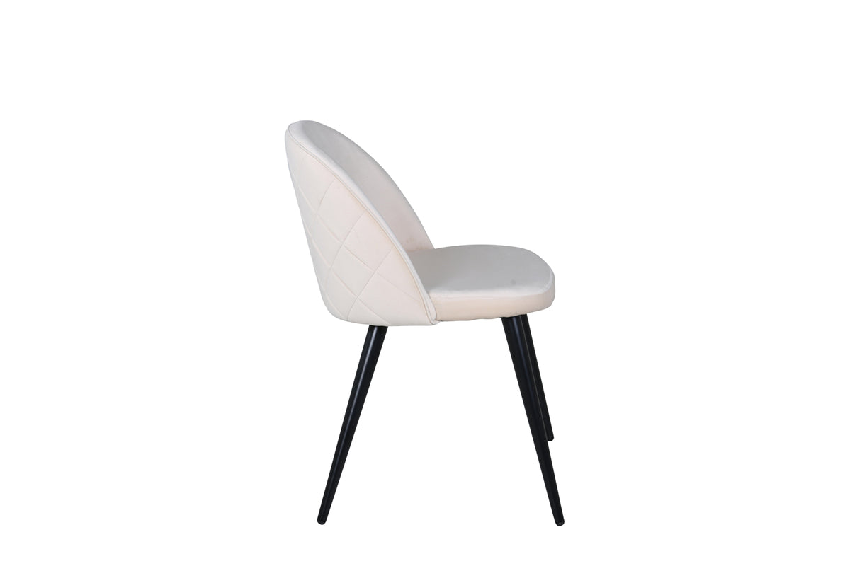 Velvet Matstolar 2-pack Beige