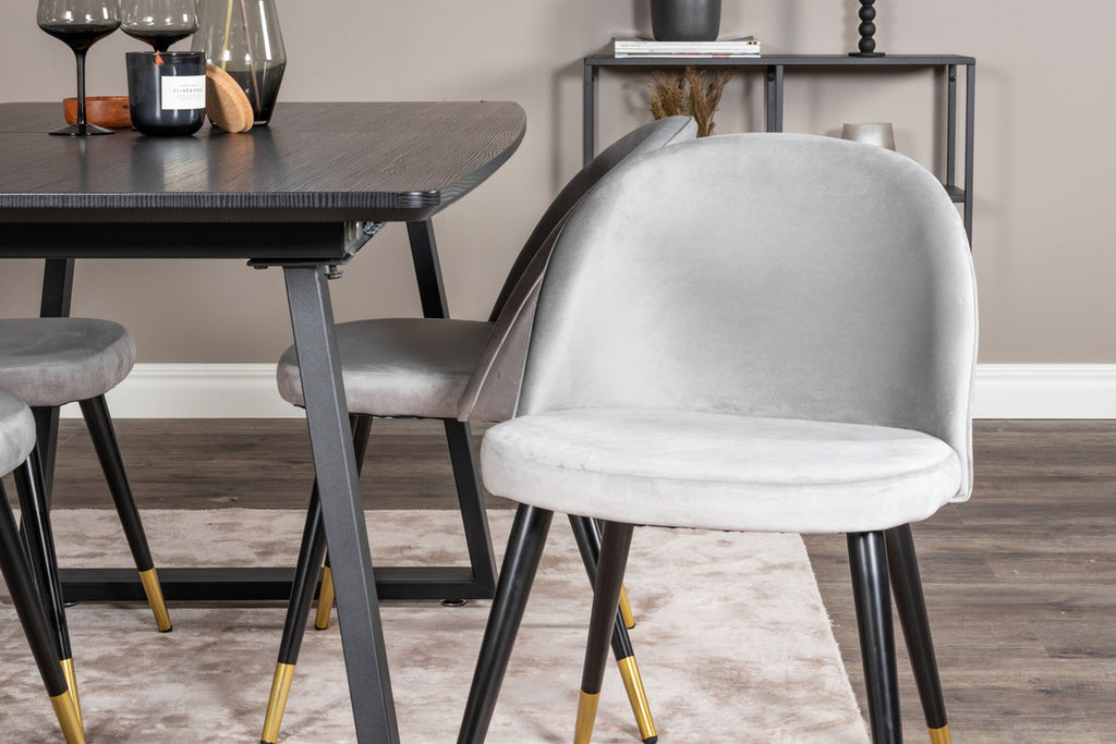 Velvet Matstolar 2-pack Grå