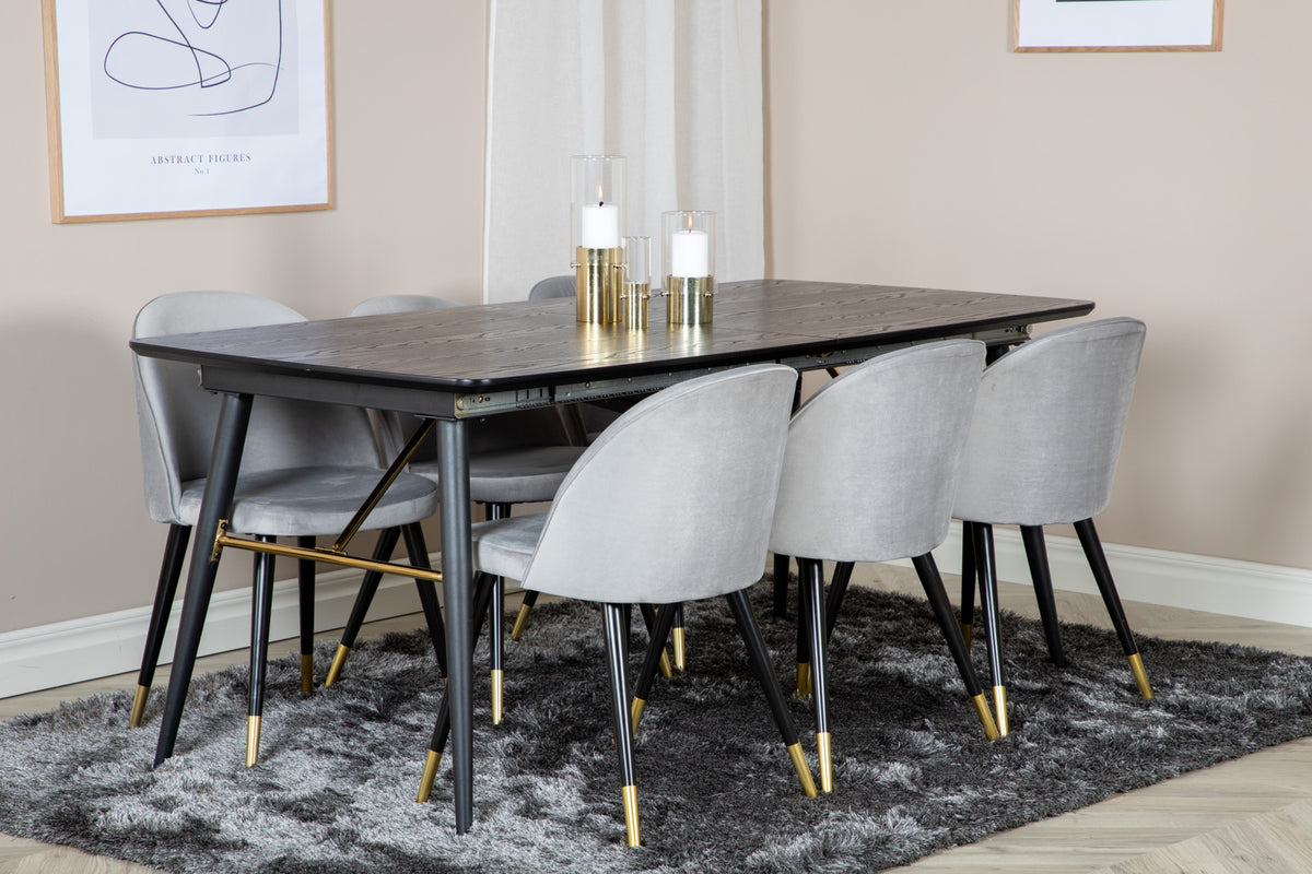 Velvet Matstolar 2-pack Grå