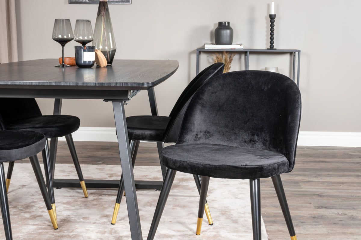 Velvet Matstolar 2-pack Svart