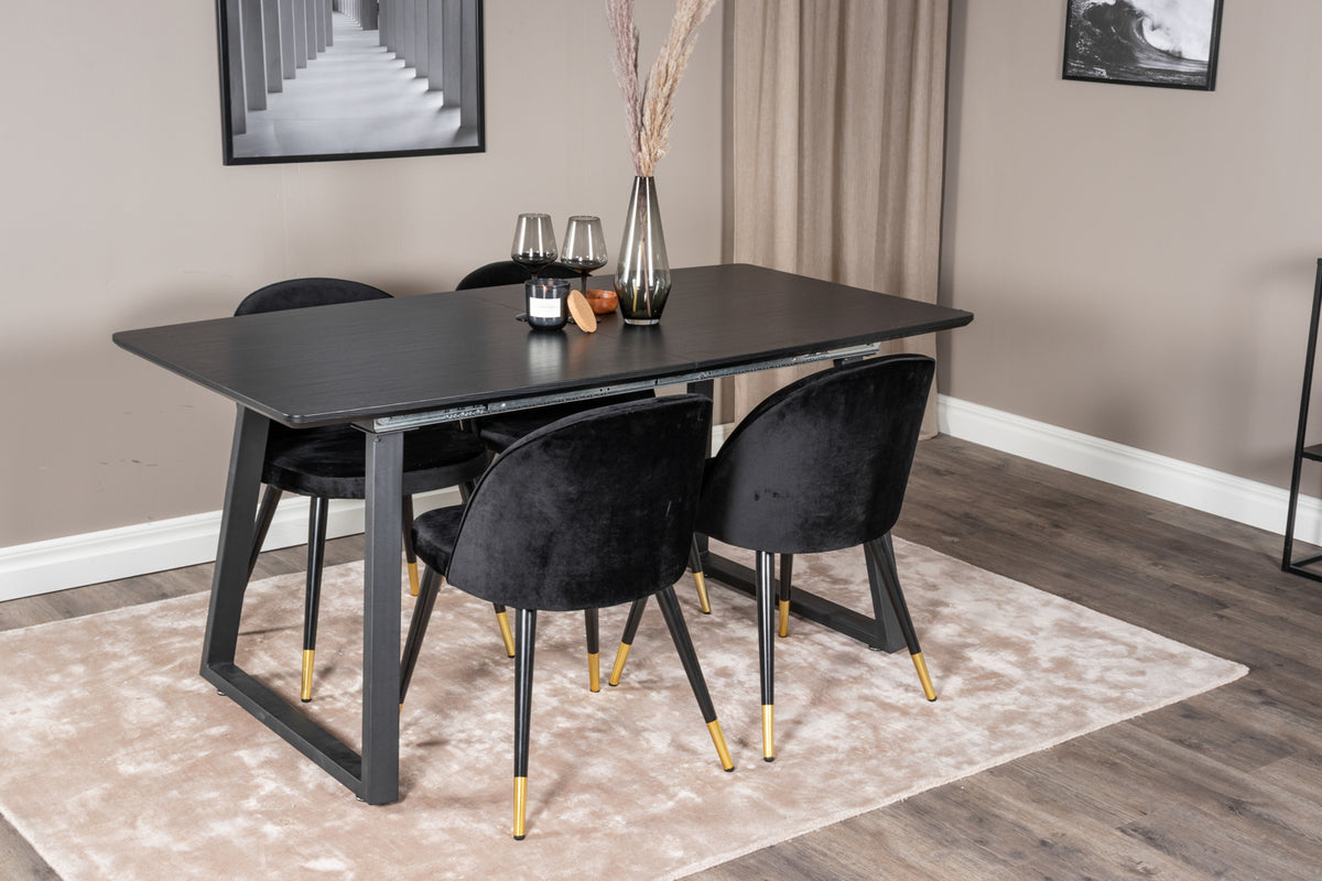 Velvet Matstolar 2-pack Svart