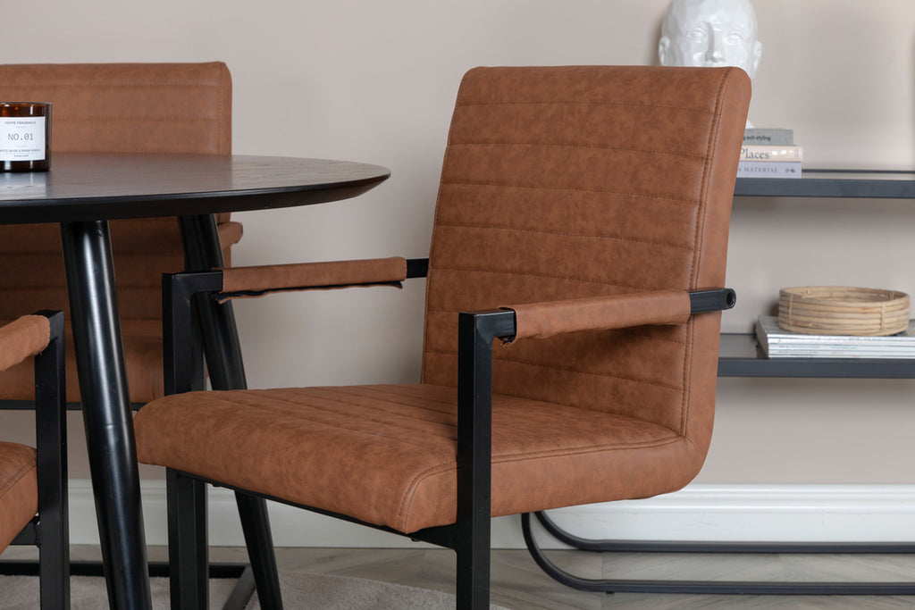 Art Matstolar 2-pack Brun