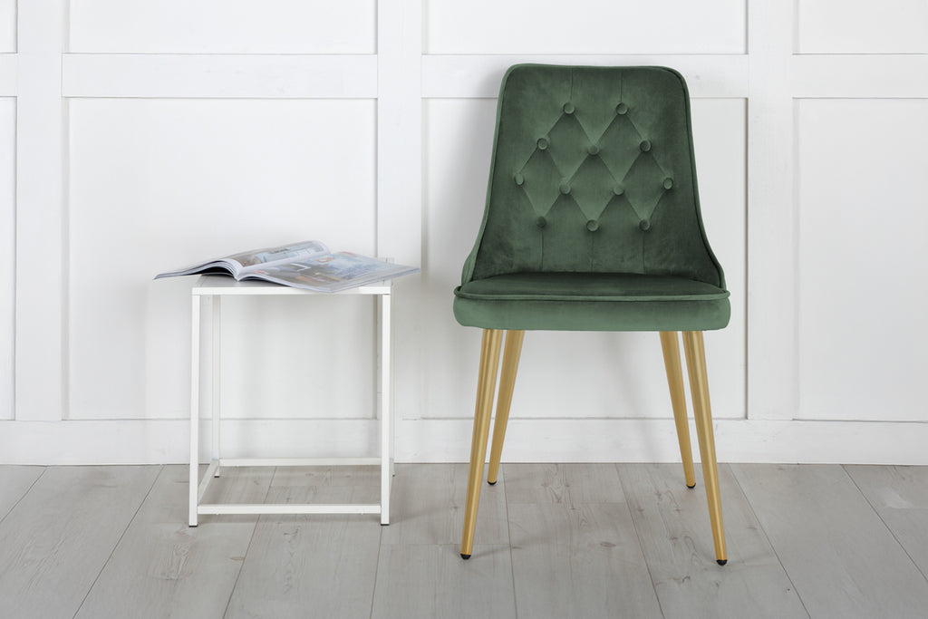 Velvet Deluxe Matstolar 2-pack Grön