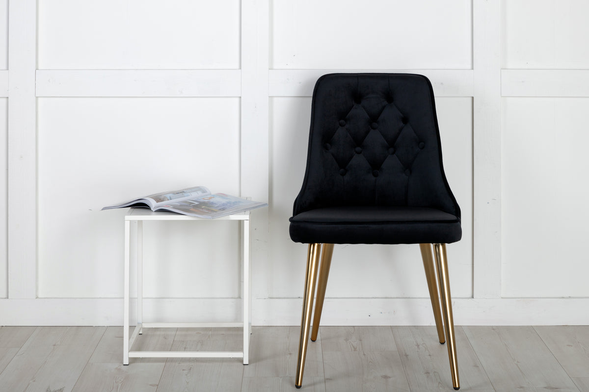 Velvet Deluxe Matstolar 2-pack Svart