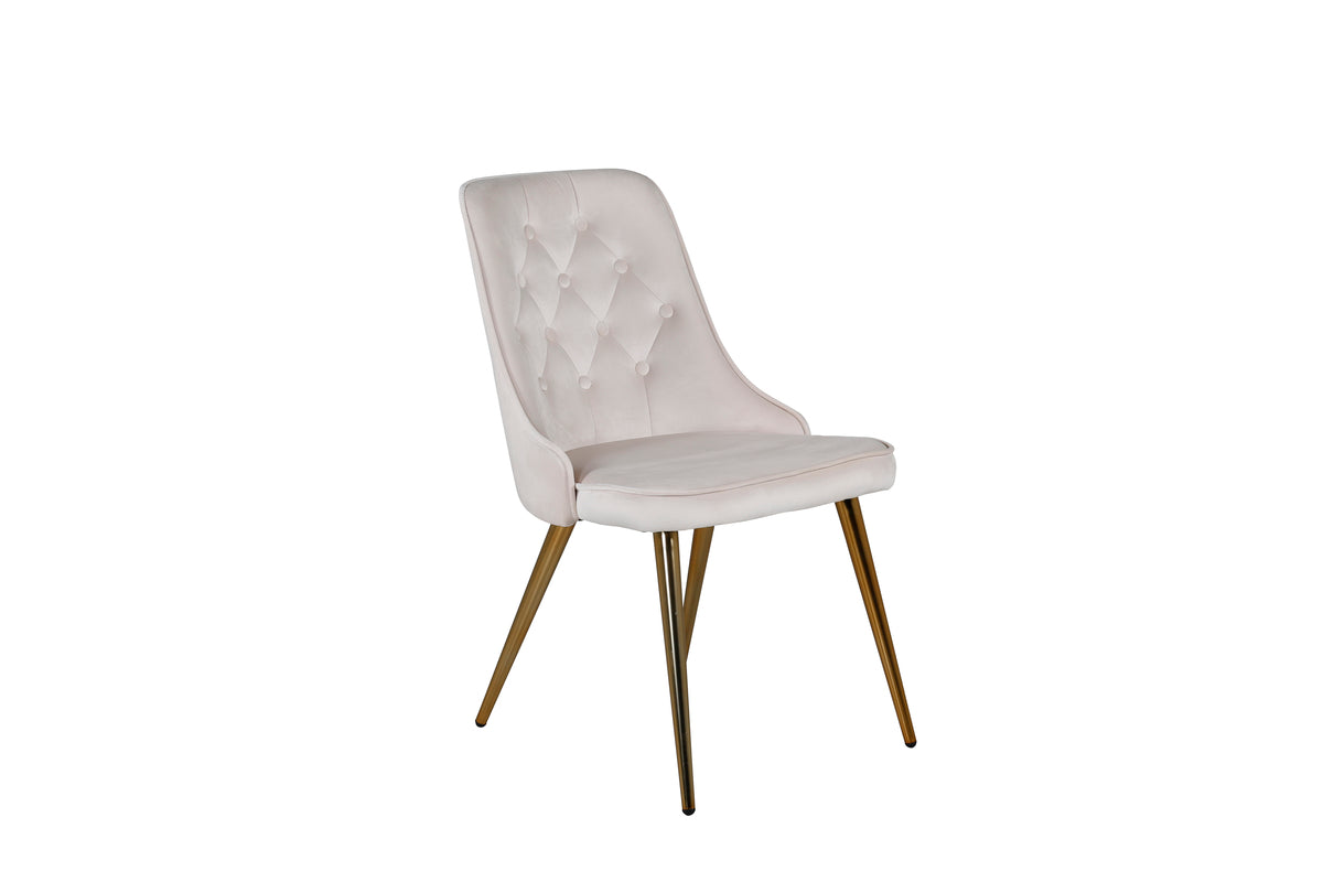 Velvet Deluxe Matstolar 2-pack Beige