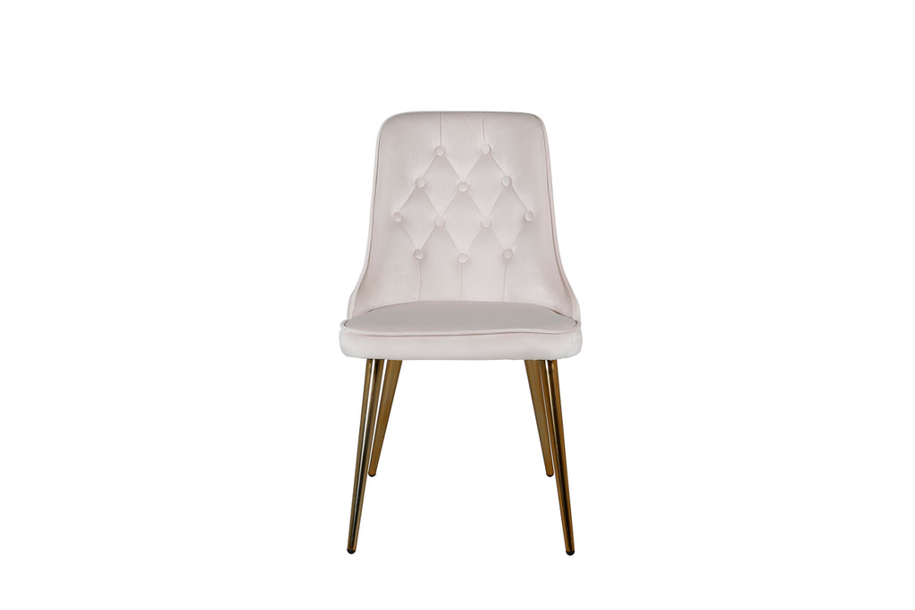 Velvet Deluxe Matstolar 2-pack Beige