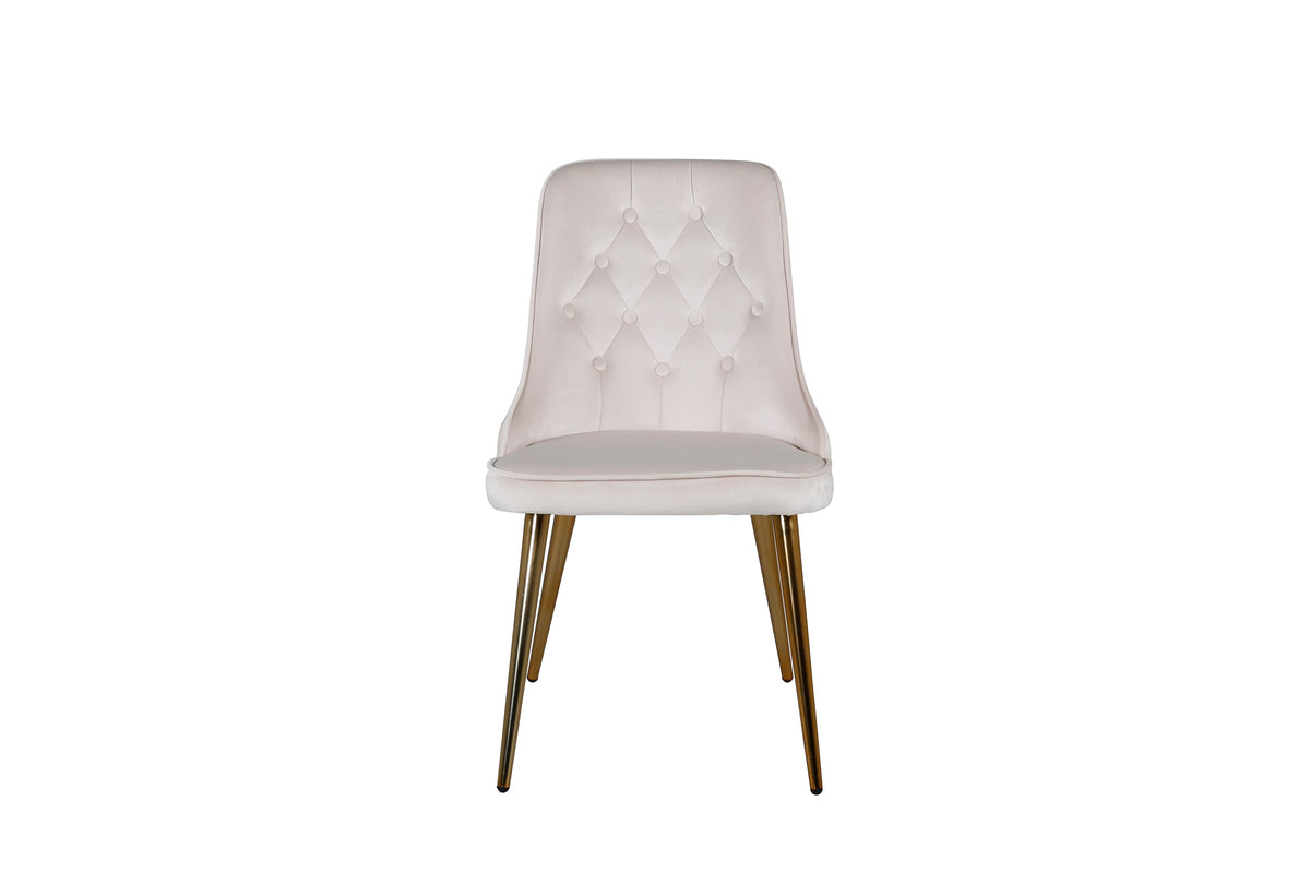 Velvet Deluxe Matstolar 2-pack Beige