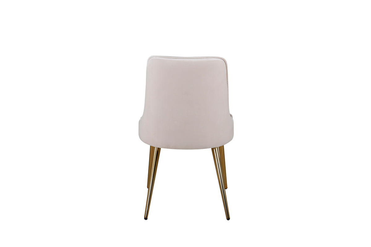 Velvet Deluxe Matstolar 2-pack Beige