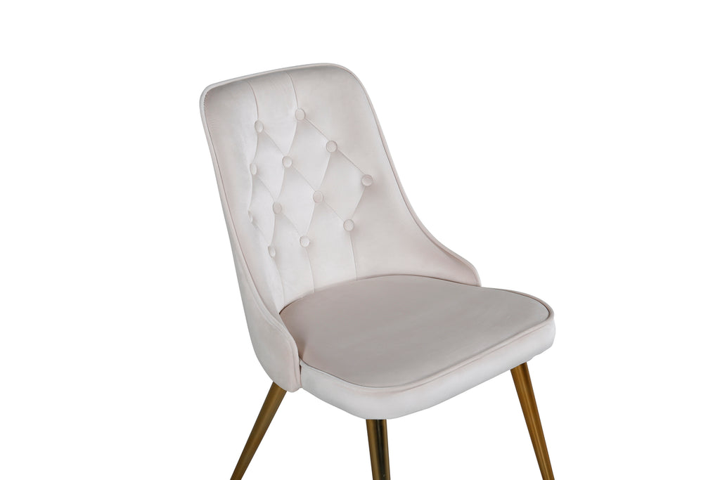 Velvet Deluxe Matstolar 2-pack Beige