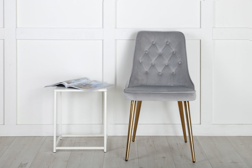 Velvet Deluxe Matstolar 2-pack Grå