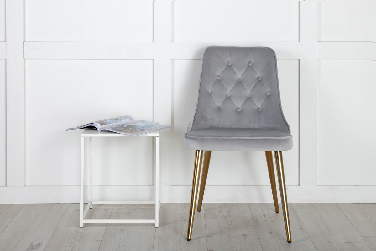 Velvet Deluxe Matstolar 2-pack Grå