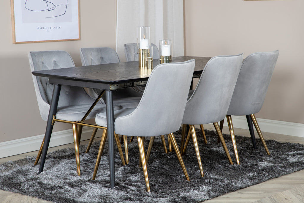 Velvet Deluxe Matstolar 2-pack Grå