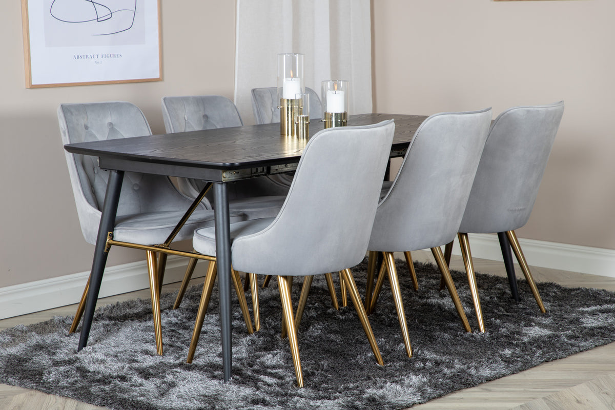 Velvet Deluxe Matstolar 2-pack Grå