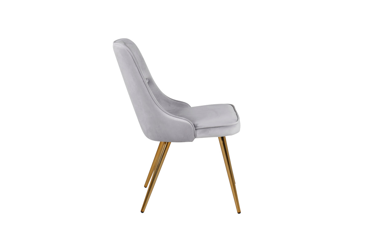 Velvet Deluxe Matstolar 2-pack Grå